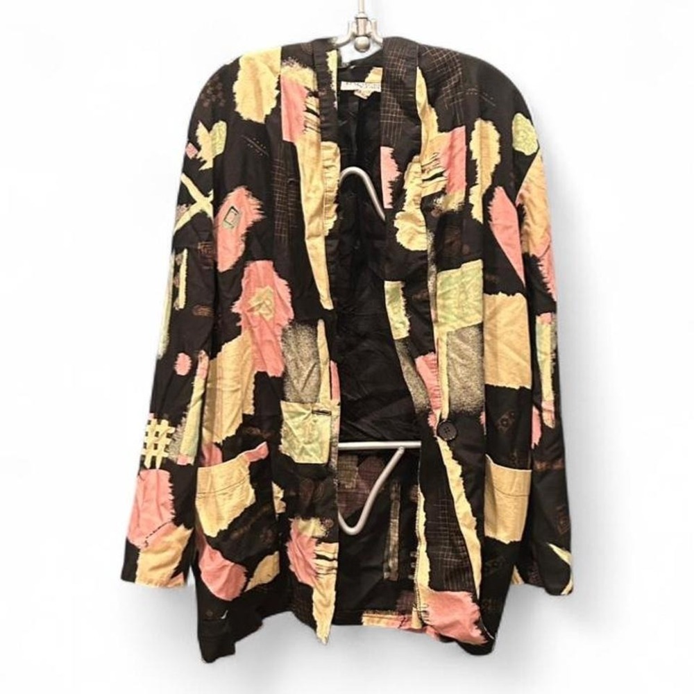 90s‎ abstract retro blazer with cool pattern size medium (m6)